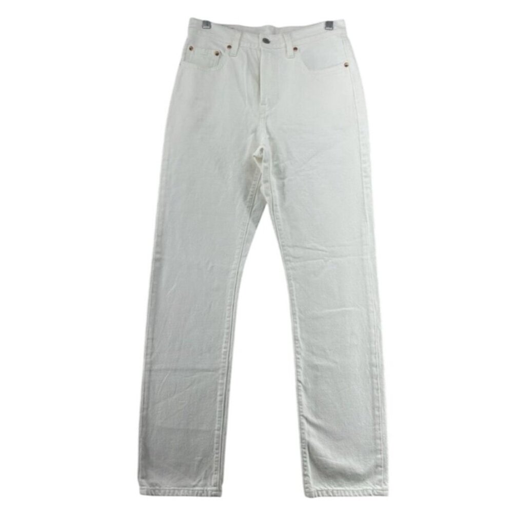 Levis 501s White Denim Jeans Original Fit Straight Blank Slate 100% Cotton 31x30
